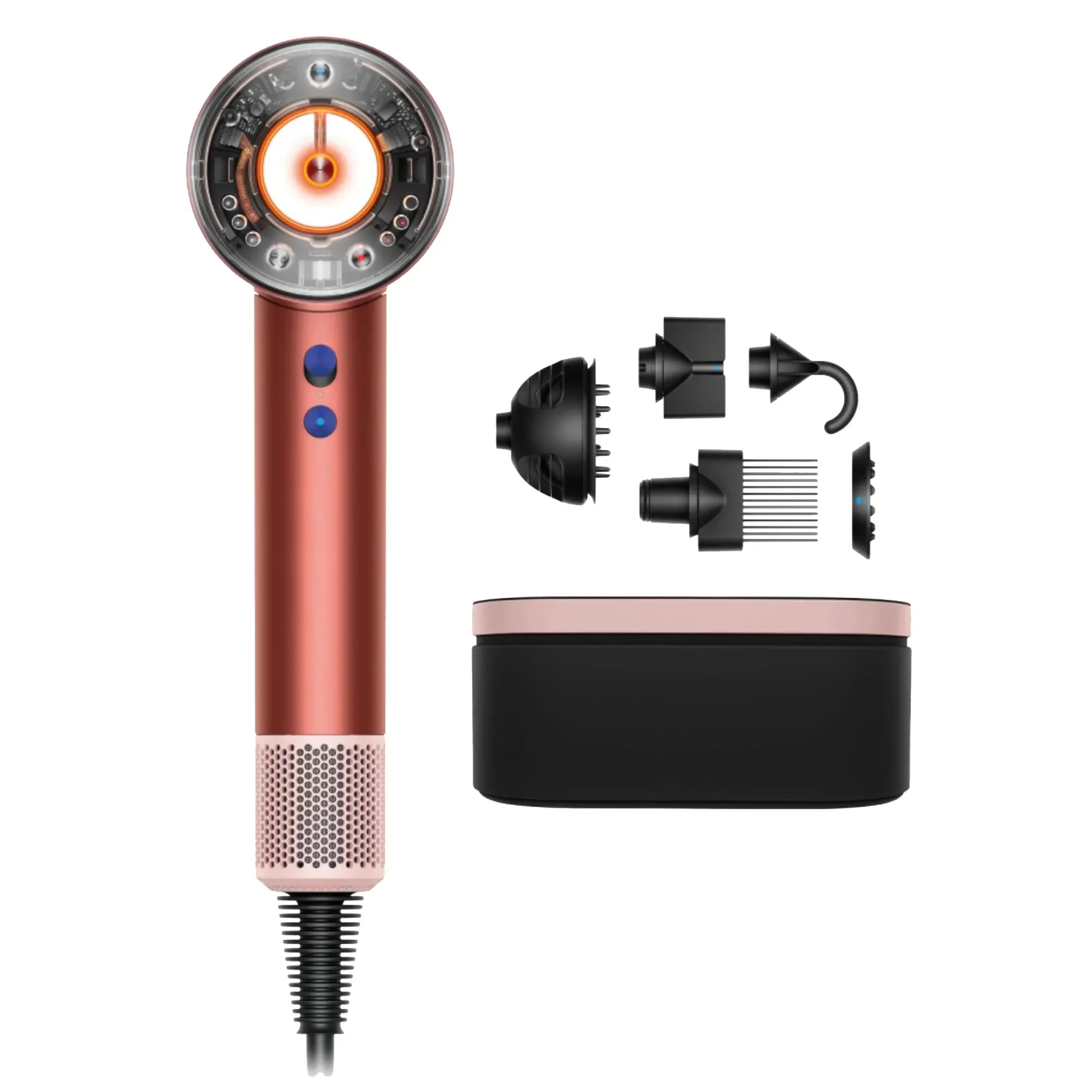 Фен Dyson Supersonic Nural HD16 Strawberry Bronze/Blush Pink — комплект з кейсом